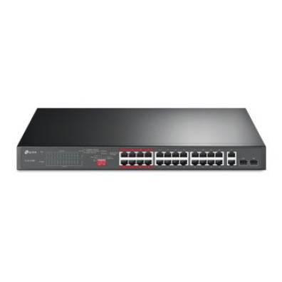 Switch Não Gerível TP-Link TL-SL1226P - 24 Portos PoE+ 10/100, 2 Portos Gigabit