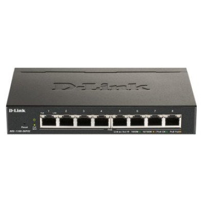 Switch D-Link Semigestionável DGS-1100-08PV2/E 8P Giga PoE 64W - No Rack