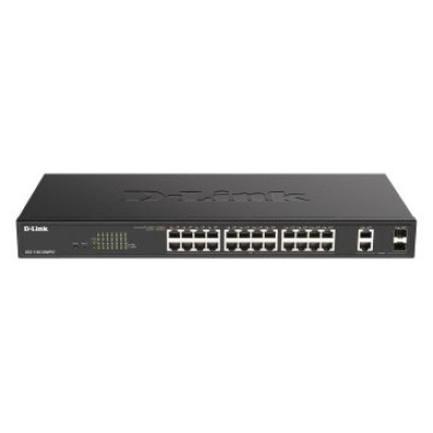Switch Semigestionável D-Link DGS-1100-26MPV2/E 24P Giga PoE 370W + 2P Giga Combo Rack