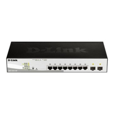 Switch Semigestionável D-Link DGS-1210-10P/E 10P Gigabit com 8P PoE (65W) + 2P Gigabit Combo Rack
