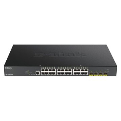 Switch Semigestionável D-Link DGS-1250-28XMP/E - 24P Giga PoE (370W) + 4P 10G SFP +