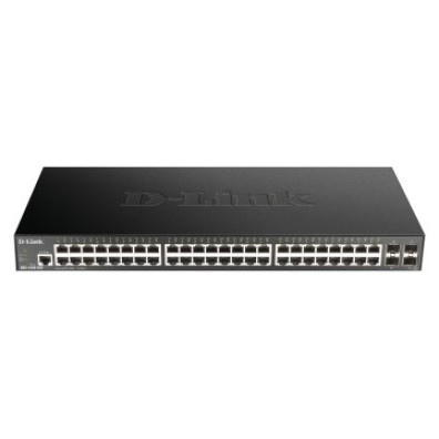 Switch Semigestionável D-Link 48P Gigabit + 4P 10G SFP+ Capacidade de Switching 176Gbps