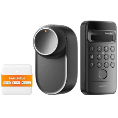 Fechamento inteligente SwitchBot Ultra 3 em 1 com painel de controle Hub Mini Matter e teclado Vision
