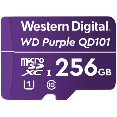 Tarjeta de memoria MicroSD Western Digital roxo QD101 256GB XC Clase 10