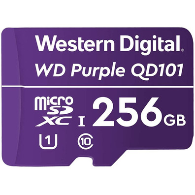 Tarjeta de memoria MicroSD Western Digital roxo QD101 256GB XC Clase 10