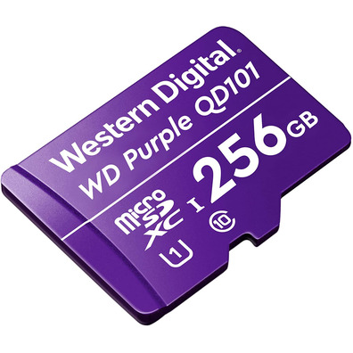 Tarjeta de memoria MicroSD Western Digital roxo QD101 256GB XC Clase 10