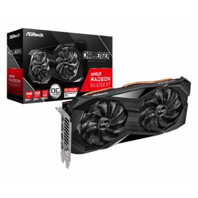 Tarjeta Desafio Asrock Challenger Radeon RX 6700XT D 12GB OC GDDR6