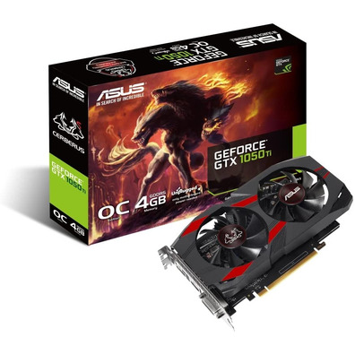 Tarjeta Teira ASUS Cerberus GTX 1050 TI OC 4G GDDR5