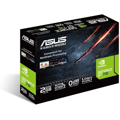 Tarjeta De Tarjeta ASUS GT710 SL-2GD5 Silencioso 2GB GDDR5 Baixo Perfil