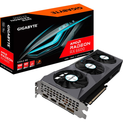 Tarjeta De Tarjeta Gigabyte Radeon RX 6600 Eagle 8GB GDDR6