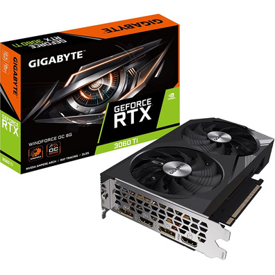 Tarjeta De Tarjeta Gigabyte RTX 3060 Ti Windforce OC 8GB GDDR6