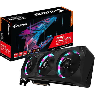 Tarjeta Show Gigabyte RX 6700XT Elite 12GB GDDR6