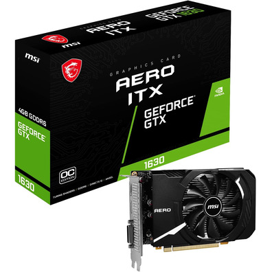 Tarjeta De Tarjeta MSI GTX 1630 Aero ITX OC 4GB GDDR6