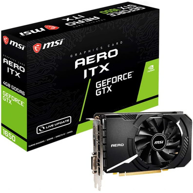 Tarjeta De Tarjeta MSI GTX 1650 D6 Aero ITX v1 4GB GDDR6