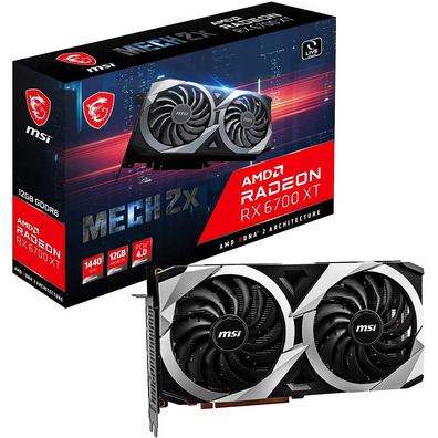 Tarjeta De Tarjeta MSI RX 6700 XT Mech 2X 12GB GDDR6