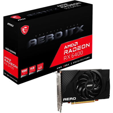 Tarjeta De Tarjeta MSI RX6400 Aero ITX 4GB