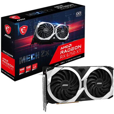 Tarjeta De Tarjeta MSI RX6750 XT Mech 2X OC 12GB GDDR6