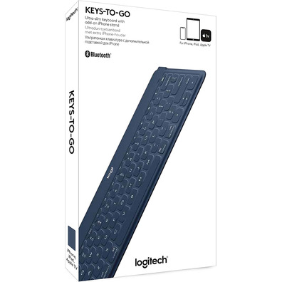 Tecla Bluetooth Logitech Keys-to-Go iPhone / iPad Azul