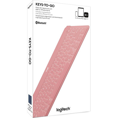 Tecla Bluetooth Logitech Keys-to-Go iPhone / iPad Rosa