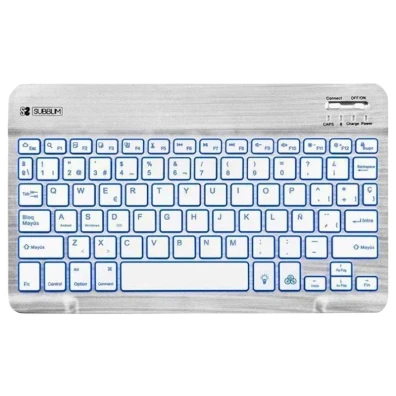 Teclado Bluetooth SUBBLIM Retroiluminado | Prata para Android, Mac, OS e Windows