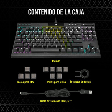 Carrinho Corsair K70 TKL CS MX Vermelho (Español)