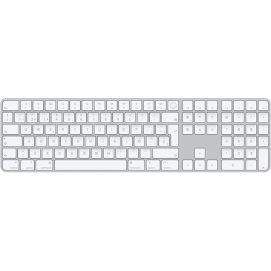 Tapete Inalámbrico Apple Magic Teclado con Touch ID Teclado Numérico MK2C3Y/A Plata