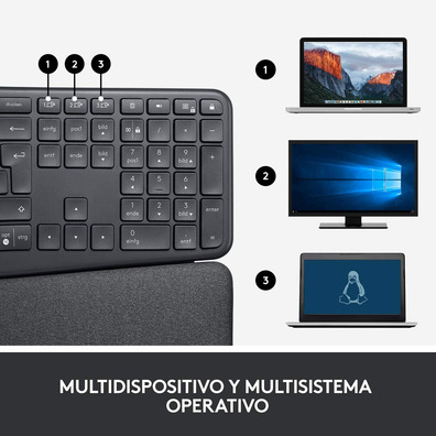 Hidroinalámbrico Bluetooth Logitech Ergo K860