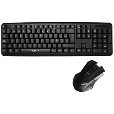 Teclado   Mouse Approx APPKBECOKIT Preto