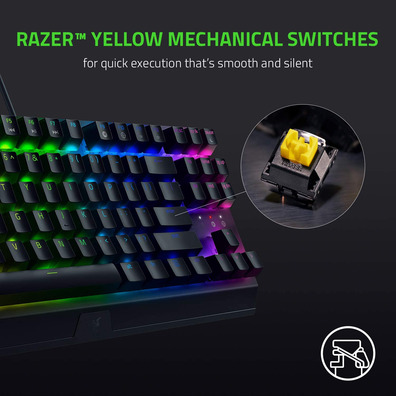 Malha Razer Blackviúva V3 Tenkeyless Yellow Switch (Español)