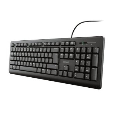 Teclado Trust TK-150 Compacto Silenciado Resistente a Vertidos com Cabo 1.8m