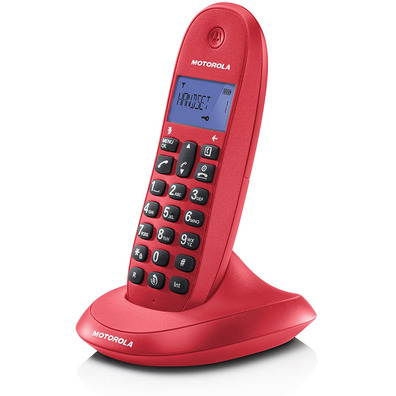 Teléfono Inalámbrico DECT Digital Motorola C1001LB + Rojo