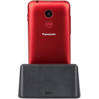 Teléfono Móvil pará Personas Mayores Panasonic KX-TU155EXRN Rojo