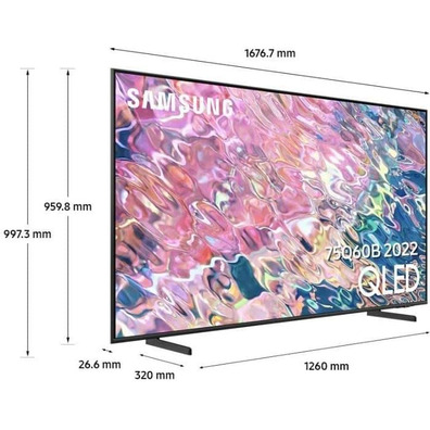 Televisión Samsung QLED QE75Q60BAU 75 '' Ultra HD 4K SmartTV/Wifi