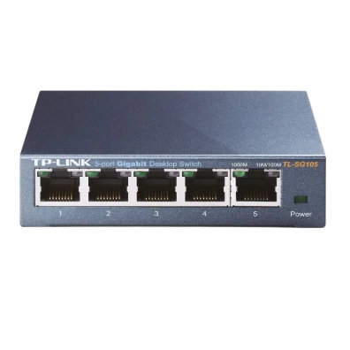 Switch TP-LINK TL-SG105 com 5 portas Gigabit para sobremesa