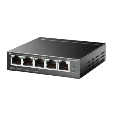 Comutador TP-Link TL-SF1005LP Não Gerível Café PoE 10/100 4P Total PoE 41W
