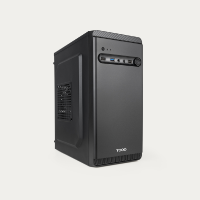 CAIXA MICROATX TOOQ DODEKA GPU MAX 250mm 3x2.5 2x3.5 USB-C F.A ATX 500W NEGRO