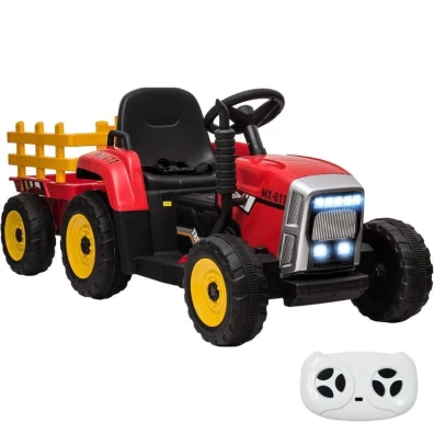 Tractor Ceres com reboque 12V Vermelho para crianças - Coche elétrico