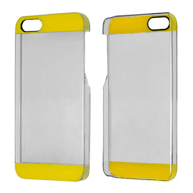 Carcaça Transparente Plastic Case para iPhone 5/5S Vermelho