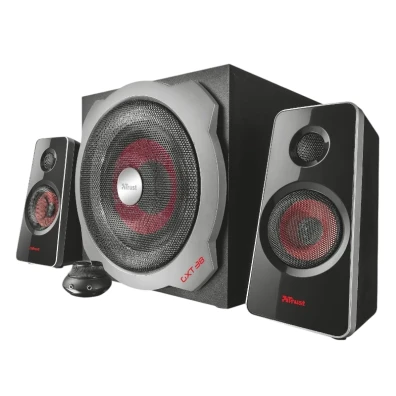 ALTAVOCES TRUST GAMING GXT 38 TYTAN RMS 60W 2.1 COM CONTROLO DE VOLUME - INCLUYE AURICULARES E ENTRADA DE LÍNEA