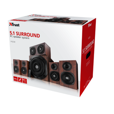 Trust Vigor Wood altofalantes 5.1 150W RMS