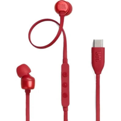 JBL Tune 310C Vermelho - Auriculares In-Ear com USB-C