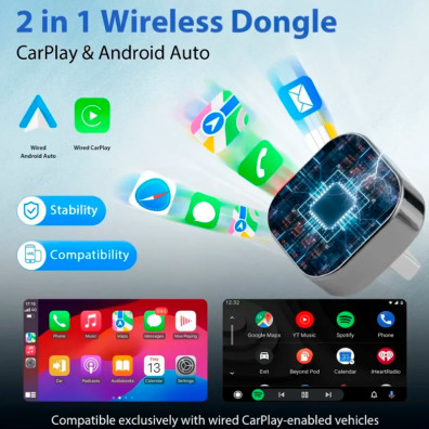 USB Inalámbrico Pionray 2026 (Android Auto / Carplay)