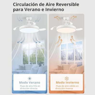 Ventilador LED Techo com 3 Aspas - 30W - 106cm