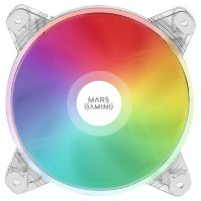 VENTILADOR INTERNO MARS GAMING MFD TRANSPARENTE 12x12cm ILUMINAÇÃO DUAL CHROMA RGB ULTRA SILENCIOSO