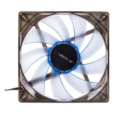 Ventilador Interno UNYKAch 120mm Translúcido com LED Azul e 9 Aspas