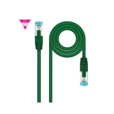 Cabo de Rede Nanocable Cat7 Latiguillo 0.50m Verde LSZH 600MHz