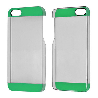 Carcaça Transparente Plastic Case para iPhone 5/5S Vermelho