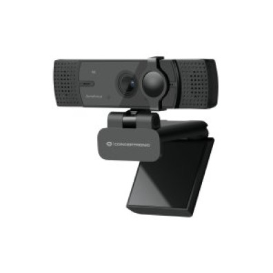 WEBCAM AMDIS CONCEPTRONIC 4K 8.3MP 80o ANGULO VISION AUTOFOCUS USB MICROFONO DUAL ADAPTADOR