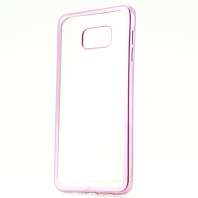 Funda TPU Metal Samsung Galaxy S6 Edge Rosa X-One