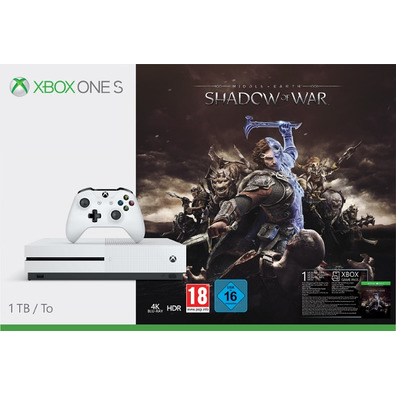 Xbox One s + Sombras de Guerra + Passe de Jogo